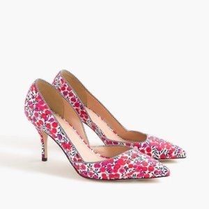 👠 NIB J.Crew Colette D’Orsay Pumps Liberty Print New Vintage Berry Multi 9M